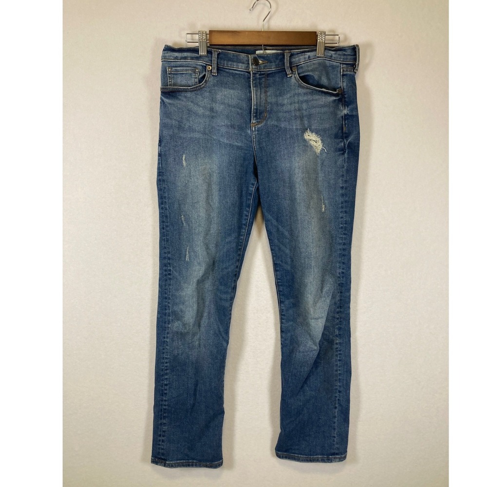 Distressed Banana‎ Republic Mens 29 Blue Straight Leg Premium Denim Jeans